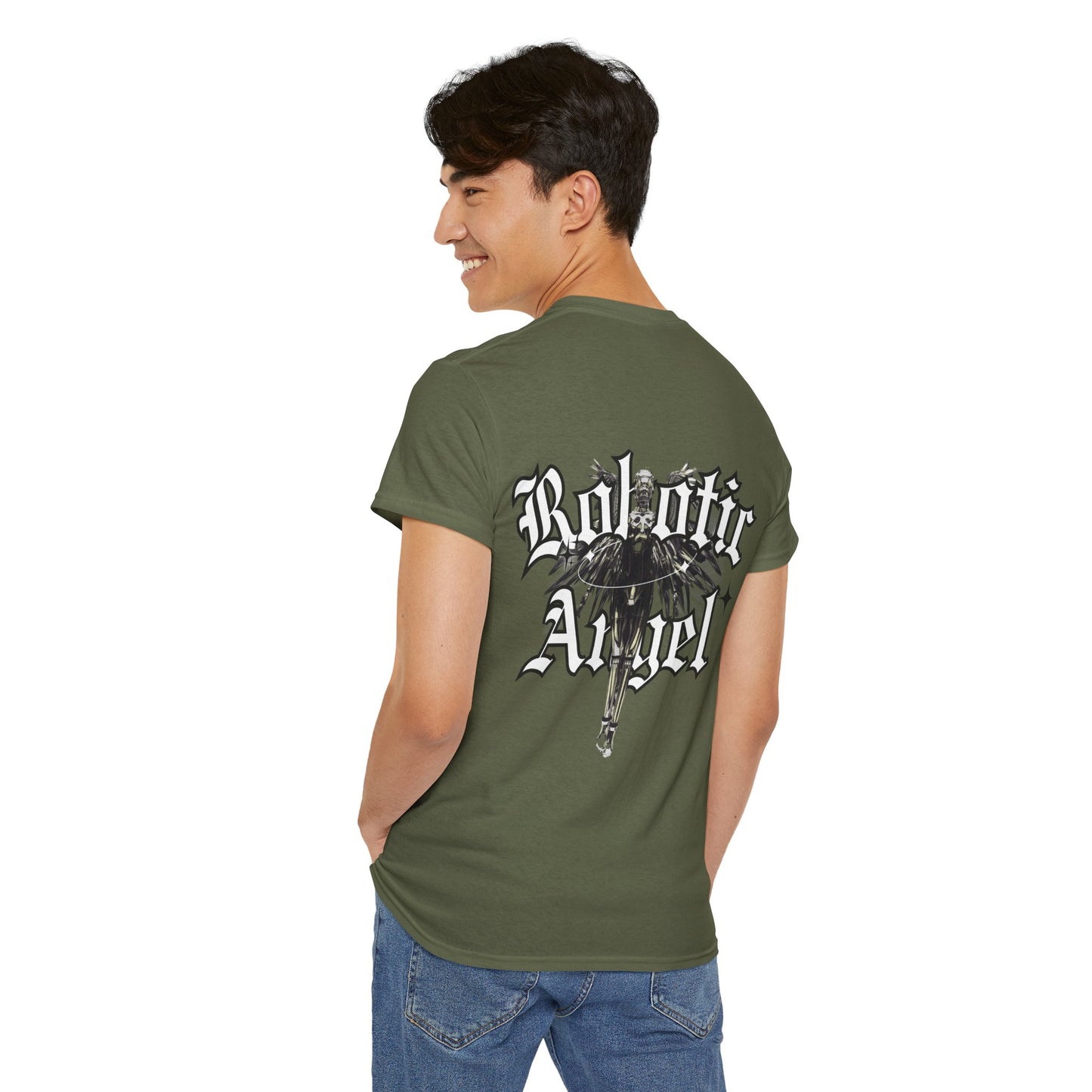 Angel Unisex Tee with Front Text Design